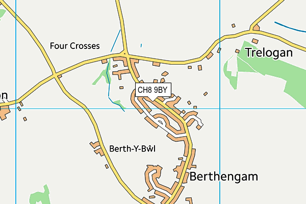 CH8 9BY map - OS VectorMap District (Ordnance Survey)