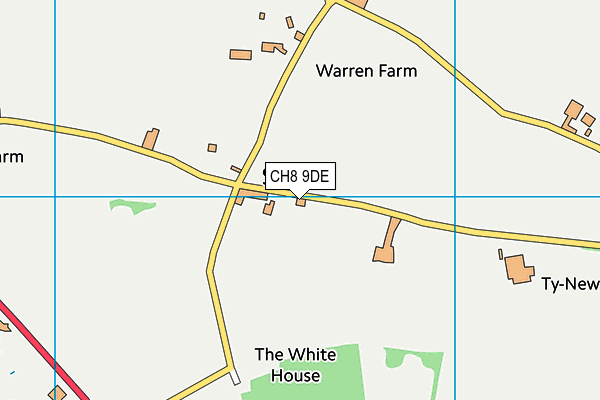 CH8 9DE map - OS VectorMap District (Ordnance Survey)