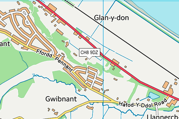 CH8 9DZ map - OS VectorMap District (Ordnance Survey)