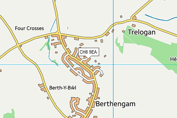 CH8 9EA map - OS VectorMap District (Ordnance Survey)