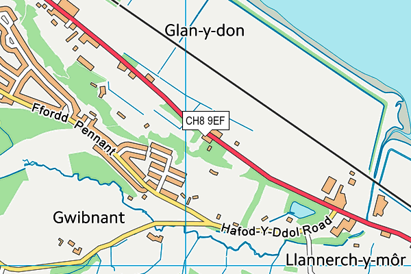 CH8 9EF map - OS VectorMap District (Ordnance Survey)