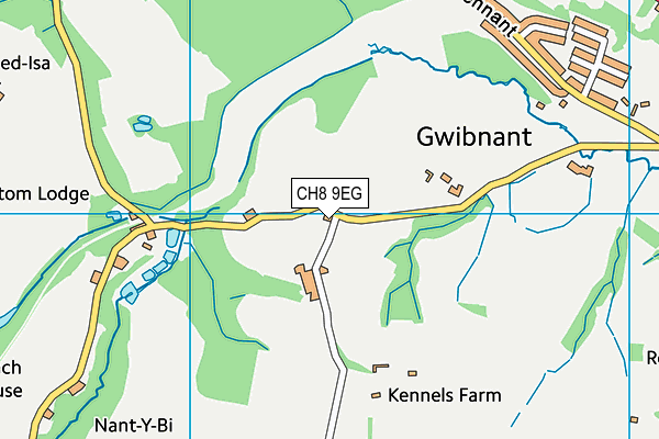 CH8 9EG map - OS VectorMap District (Ordnance Survey)