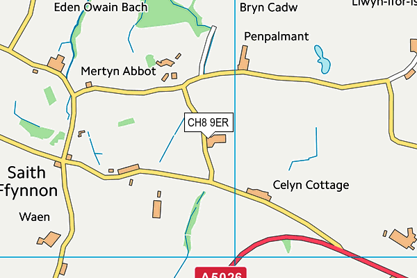 CH8 9ER map - OS VectorMap District (Ordnance Survey)