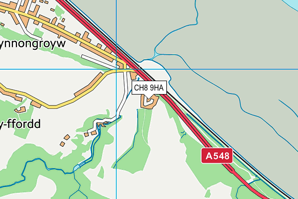 CH8 9HA map - OS VectorMap District (Ordnance Survey)