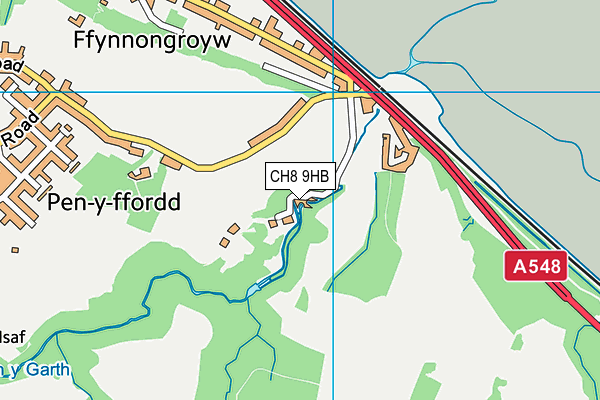 CH8 9HB map - OS VectorMap District (Ordnance Survey)