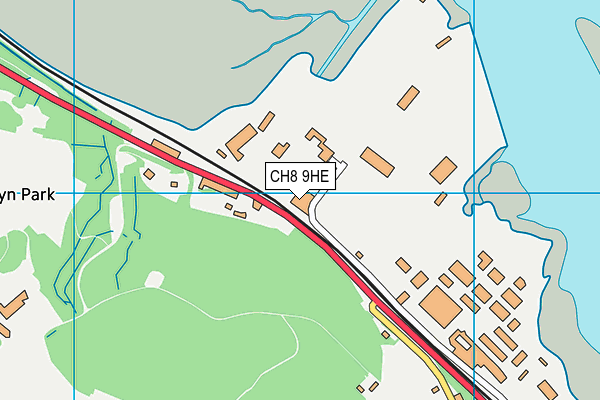 CH8 9HE map - OS VectorMap District (Ordnance Survey)