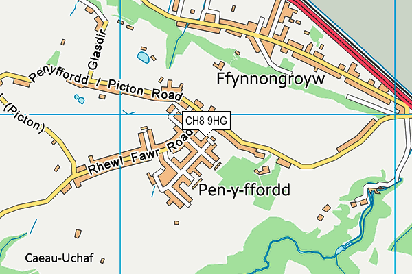 CH8 9HG map - OS VectorMap District (Ordnance Survey)