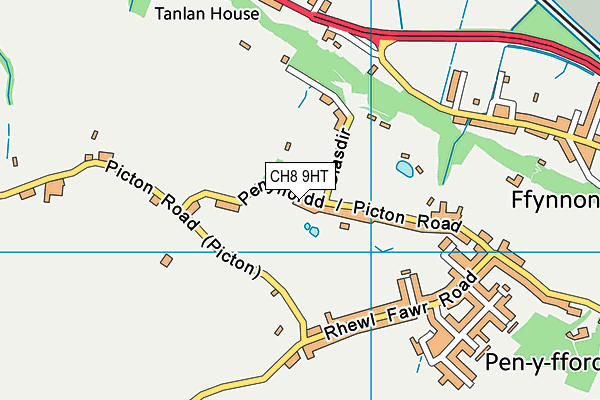 CH8 9HT map - OS VectorMap District (Ordnance Survey)