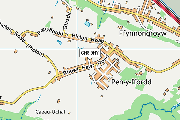 CH8 9HY map - OS VectorMap District (Ordnance Survey)