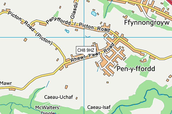 CH8 9HZ map - OS VectorMap District (Ordnance Survey)