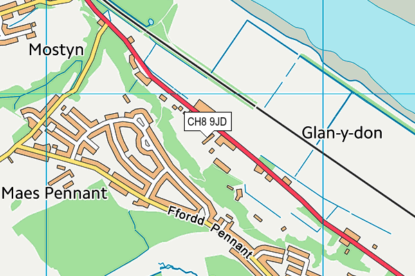 CH8 9JD map - OS VectorMap District (Ordnance Survey)