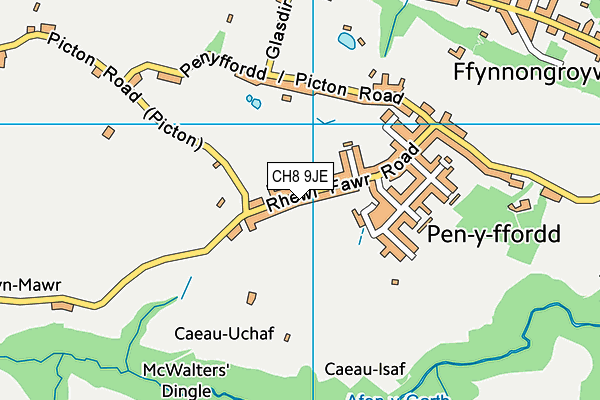 CH8 9JE map - OS VectorMap District (Ordnance Survey)