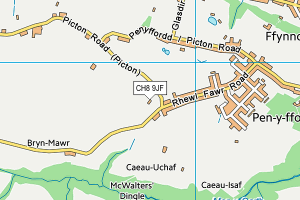 CH8 9JF map - OS VectorMap District (Ordnance Survey)