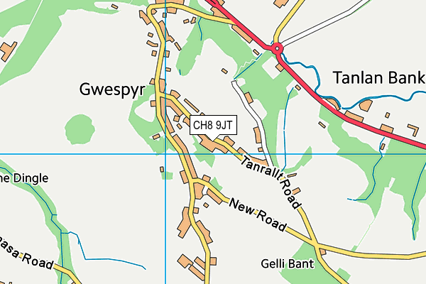 CH8 9JT map - OS VectorMap District (Ordnance Survey)