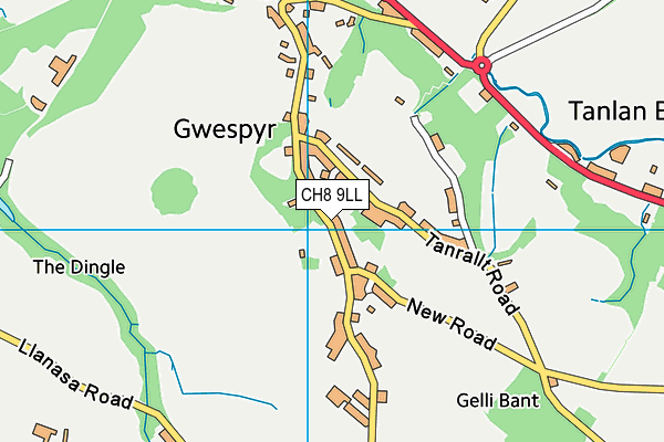 CH8 9LL map - OS VectorMap District (Ordnance Survey)