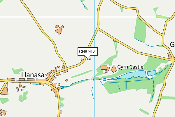 CH8 9LZ map - OS VectorMap District (Ordnance Survey)