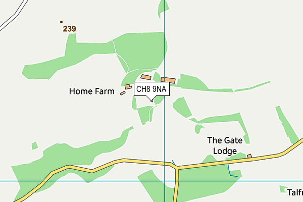 CH8 9NA map - OS VectorMap District (Ordnance Survey)