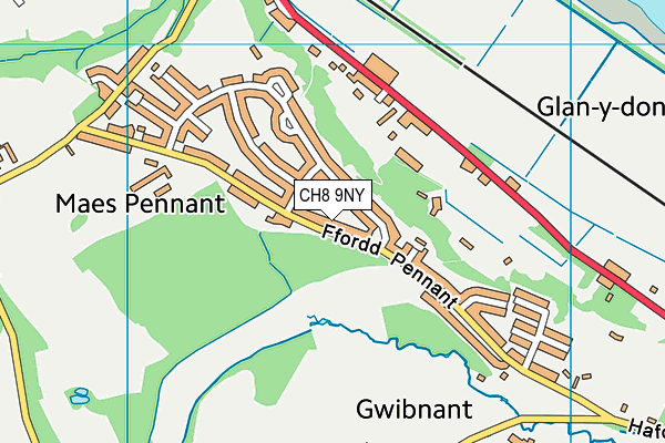 CH8 9NY map - OS VectorMap District (Ordnance Survey)