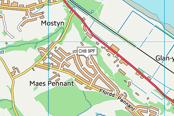 CH8 9PF map - OS VectorMap District (Ordnance Survey)