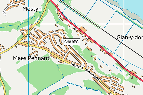 CH8 9PG map - OS VectorMap District (Ordnance Survey)