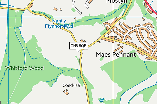 CH8 9QB map - OS VectorMap District (Ordnance Survey)