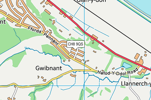 CH8 9QS map - OS VectorMap District (Ordnance Survey)