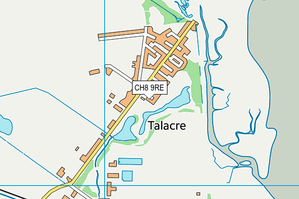 CH8 9RE map - OS VectorMap District (Ordnance Survey)