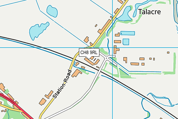 CH8 9RL map - OS VectorMap District (Ordnance Survey)