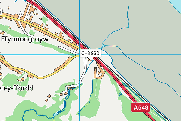 CH8 9SD map - OS VectorMap District (Ordnance Survey)