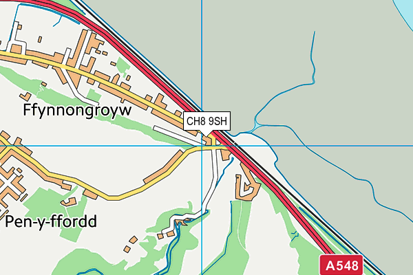 CH8 9SH map - OS VectorMap District (Ordnance Survey)