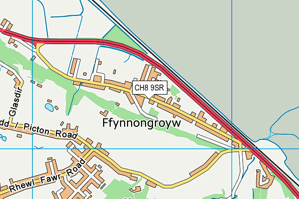 CH8 9SR map - OS VectorMap District (Ordnance Survey)