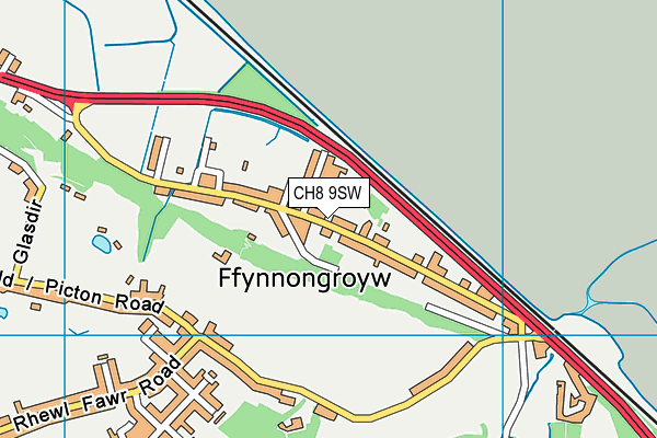 CH8 9SW map - OS VectorMap District (Ordnance Survey)