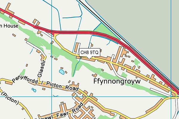 CH8 9TQ map - OS VectorMap District (Ordnance Survey)