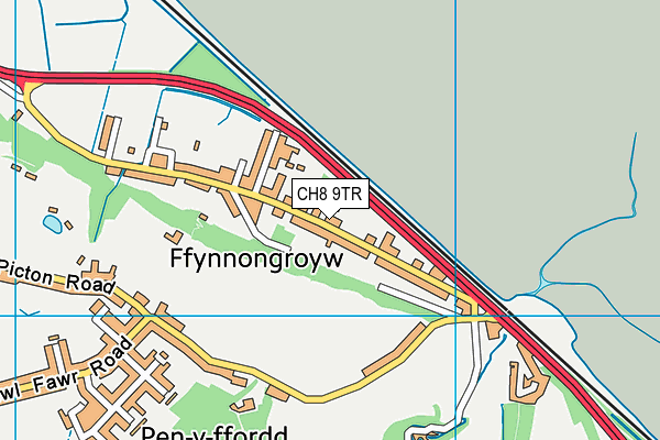 CH8 9TR map - OS VectorMap District (Ordnance Survey)