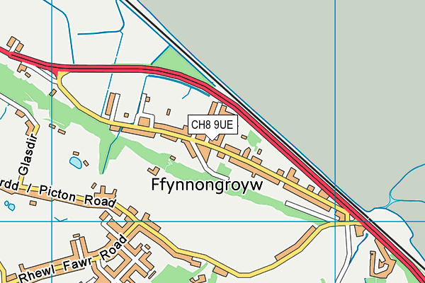 CH8 9UE map - OS VectorMap District (Ordnance Survey)