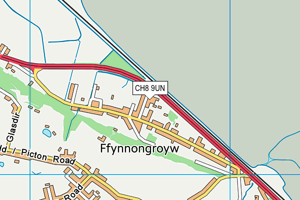 CH8 9UN map - OS VectorMap District (Ordnance Survey)