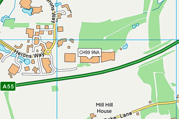 CH99 9NA map - OS VectorMap District (Ordnance Survey)