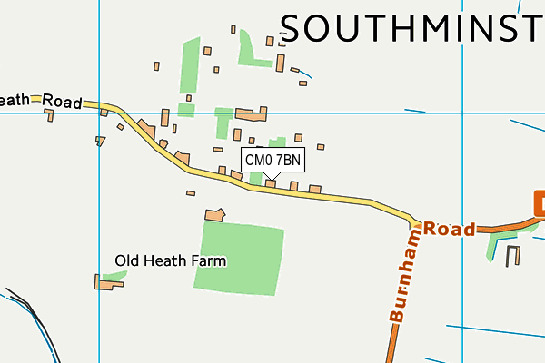 CM0 7BN map - OS VectorMap District (Ordnance Survey)