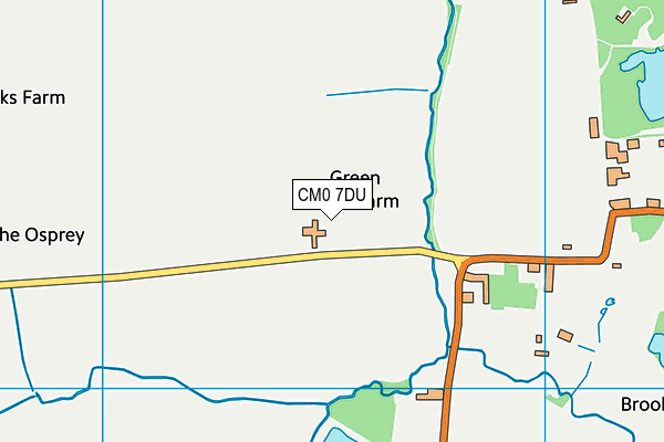 CM0 7DU map - OS VectorMap District (Ordnance Survey)