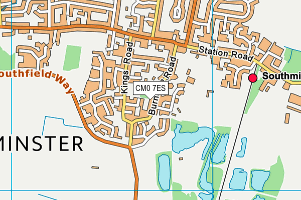 Southminster Ce Primary School map (CM0 7ES) - OS VectorMap District (Ordnance Survey)