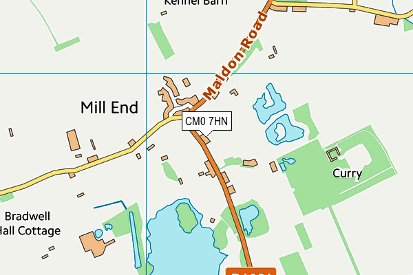 CM0 7HN map - OS VectorMap District (Ordnance Survey)