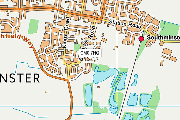 CM0 7HQ map - OS VectorMap District (Ordnance Survey)