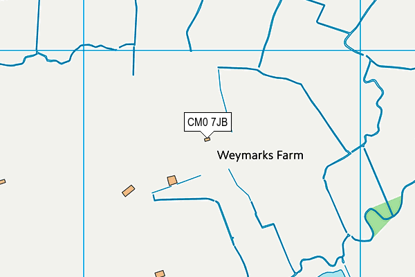 CM0 7JB map - OS VectorMap District (Ordnance Survey)