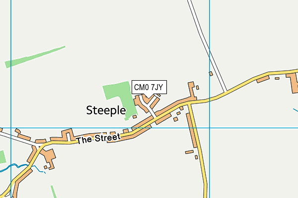 Steeple Playing Field map (CM0 7JY) - OS VectorMap District (Ordnance Survey)