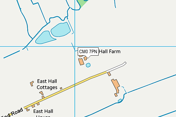 CM0 7PN map - OS VectorMap District (Ordnance Survey)