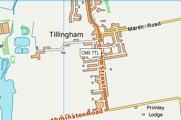 CM0 7TL map - OS VectorMap District (Ordnance Survey)