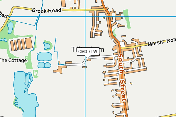 CM0 7TW map - OS VectorMap District (Ordnance Survey)