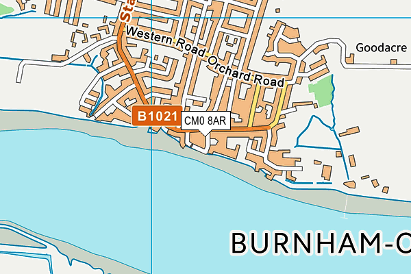 CM0 8AR map - OS VectorMap District (Ordnance Survey)