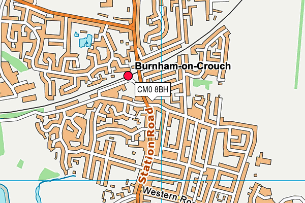 CM0 8BH map - OS VectorMap District (Ordnance Survey)