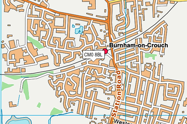 CM0 8BL map - OS VectorMap District (Ordnance Survey)